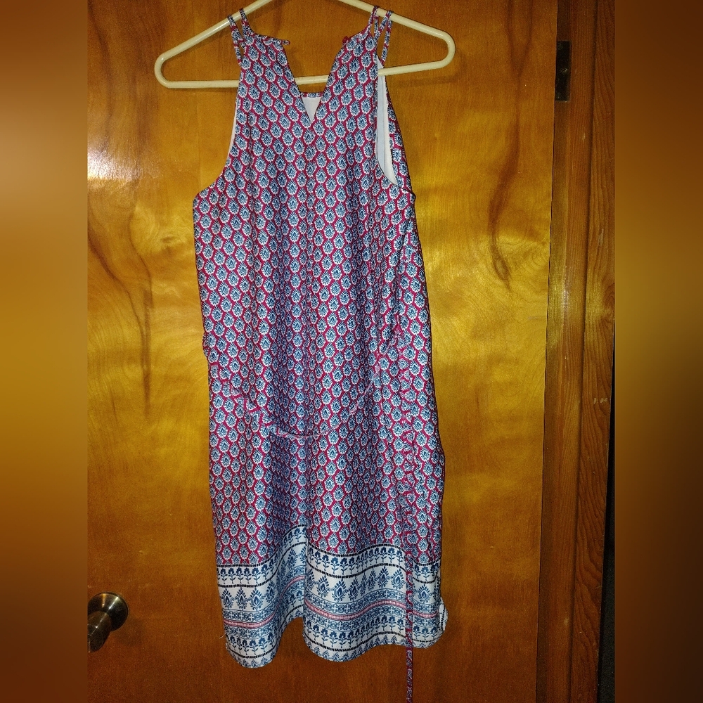 Banana Republic Blue and Red, Mini A-Line Dress , Size S - Picture 2 of 4